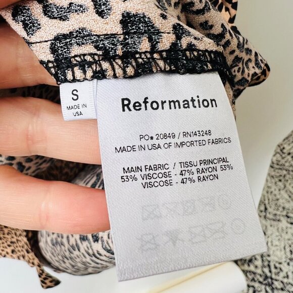 Reformation Marlowe Bengal slip dress animal prints, Size S - Picture 8 of 9
